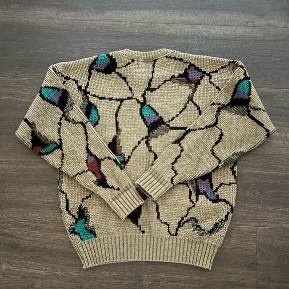 Vintage London Fog AOP Sweater Size Medium Made In USA - Picture 2 of 3